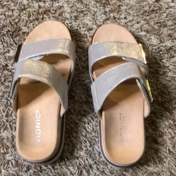 Vionic slip on platform sandals
