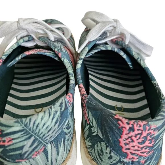 Vionic Sneaker Hattie Tropical Beach Lace-Up Casual Flat sz 7.5