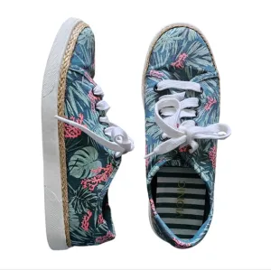 Vionic Sneaker Hattie Tropical Beach Lace-Up Casual Flat sz 7.5