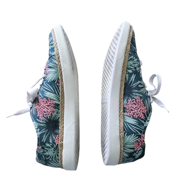 Vionic Sneaker Hattie Tropical Beach Lace-Up Casual Flat sz 7.5