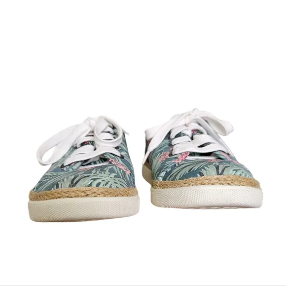 Vionic Sneaker Hattie Tropical Beach Lace-Up Casual Flat sz 7.5