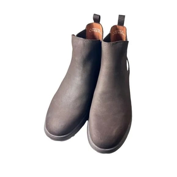 Vionic Womens Chocolate Brown Suede Pull On Chelsea Boots Sz 8 M NIB