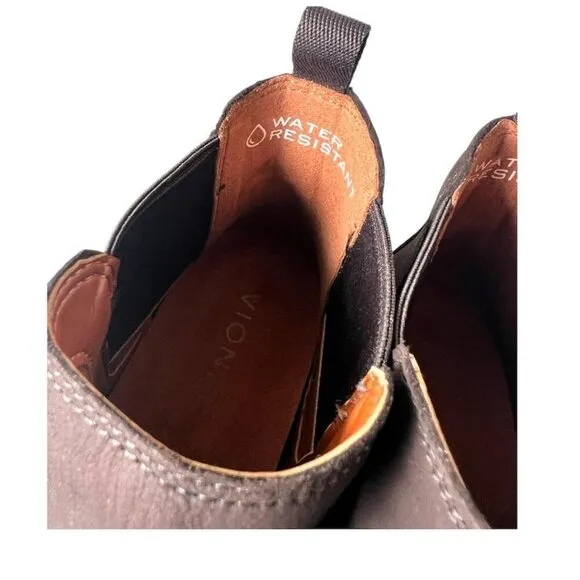 Vionic Womens Chocolate Brown Suede Pull On Chelsea Boots Sz 8 M NIB