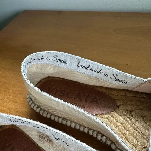Viscata Barcelona Barceloneta Canvas Cream/Off White Espadrille Closer Toe Flat