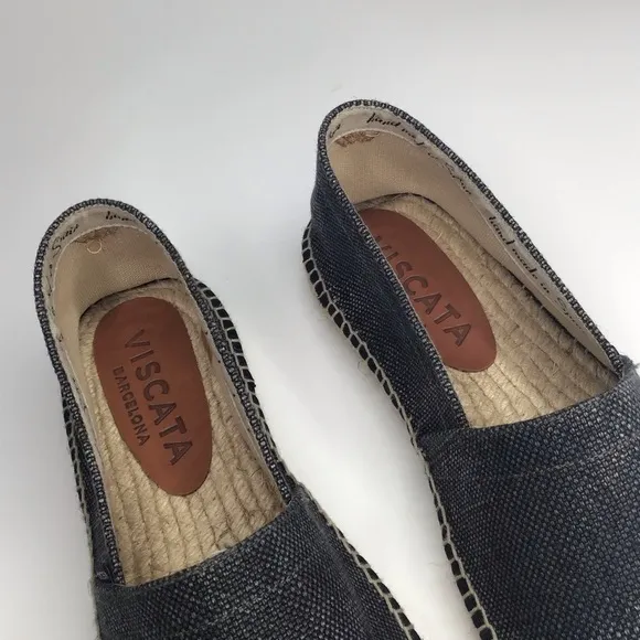 Viscata Barcelona Blue Canvas Espadrille Shoes.