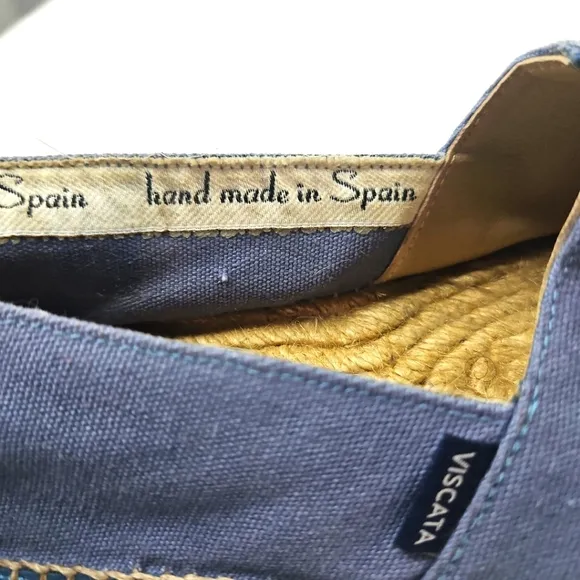 VISCATA BARCELONA BLUE CANVAS ESPADRILLES Size 41