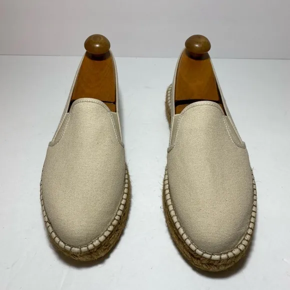 Viscata Barcelona Castell Canvas EspadrillePlatforms Beige Women's Size 40