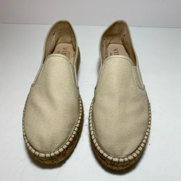 Viscata Barcelona Castell Canvas EspadrillePlatforms Beige Women's Size 40