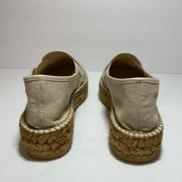 Viscata Barcelona Castell Canvas EspadrillePlatforms Beige Women's Size 40