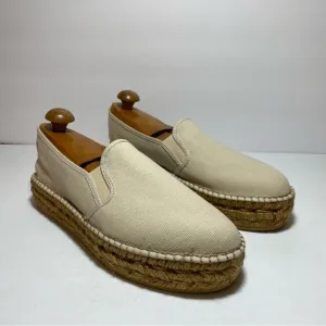 Viscata Barcelona Castell Canvas EspadrillePlatforms Beige Women's Size 40