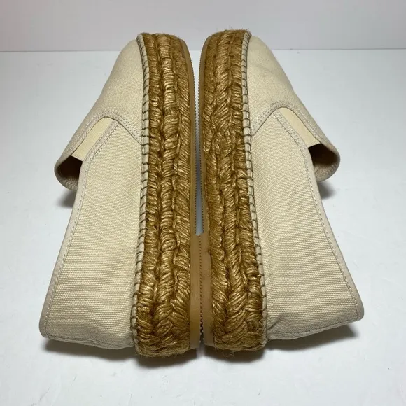Viscata Barcelona Castell Canvas EspadrillePlatforms Beige Women's Size 40