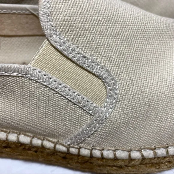 Viscata Barcelona Castell Canvas EspadrillePlatforms Beige Women's Size 40