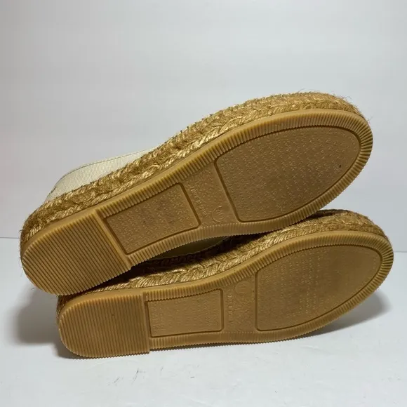 Viscata Barcelona Castell Canvas EspadrillePlatforms Beige Women's Size 40