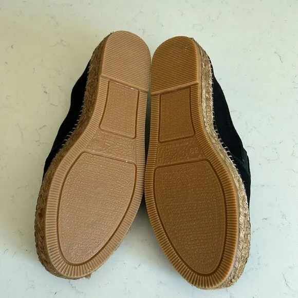Viscata Barcelona Castell Canvas Espadrille Platforms, Black, Size EU39 US8, NWT