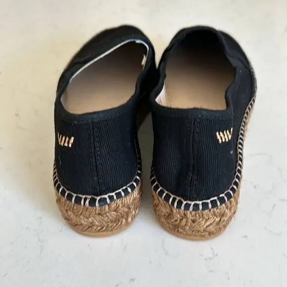Viscata Barcelona Castell Canvas Espadrille Platforms, Black, Size EU39 US8, NWT