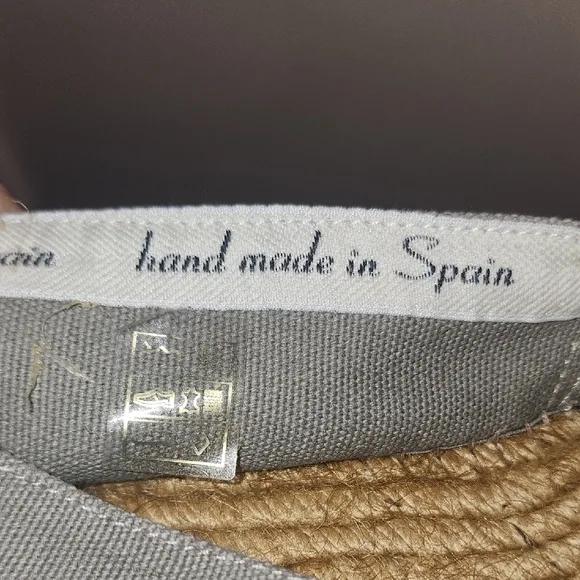 Viscata Barcelona Grey Woven Sole Espadrille Flats Made In Spain Size 12