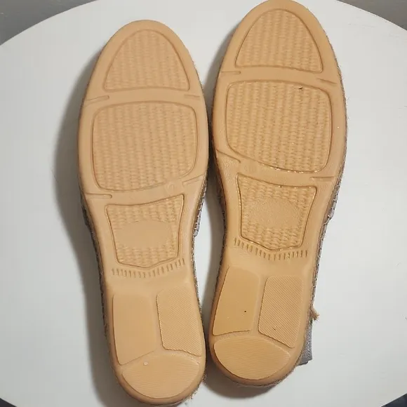 Viscata Barcelona Grey Woven Sole Espadrille Flats Made In Spain Size 12