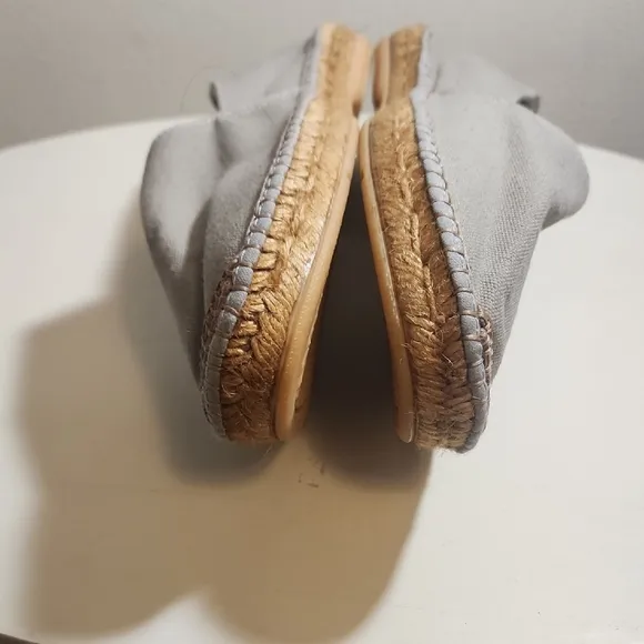 Viscata Barcelona Grey Woven Sole Espadrille Flats Made In Spain Size 12