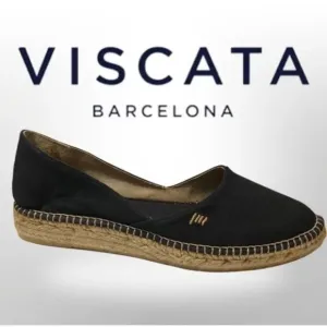 Viscata Barcelona Rascassa Canvas Espadrilles in Black _ Size 8.5