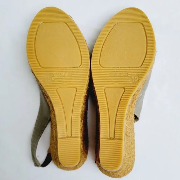 Viscata Barcelona Women's Ash Gray Canvas Calella Espadrilles Wedges - size 39