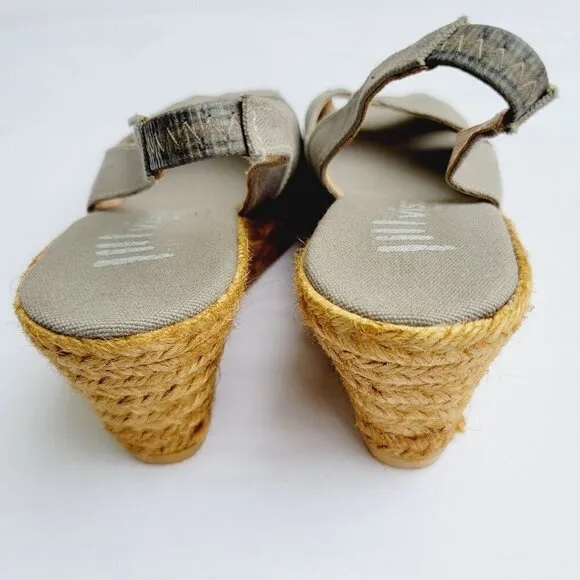 Viscata Barcelona Women's Ash Gray Canvas Calella Espadrilles Wedges - size 39