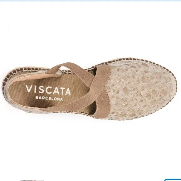 VISCATA Espadrilles Barcelona Canvas Bubble Sandals Women’s EU40 US9 Taupe Mauve