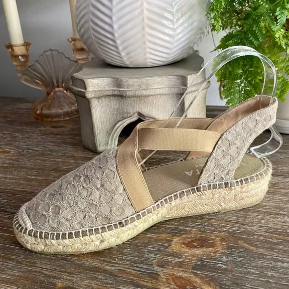 VISCATA Espadrilles Barcelona Canvas Bubble Sandals Women’s EU40 US9 Taupe Mauve