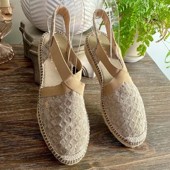 VISCATA Espadrilles Barcelona Canvas Bubble Sandals Women’s EU40 US9 Taupe Mauve
