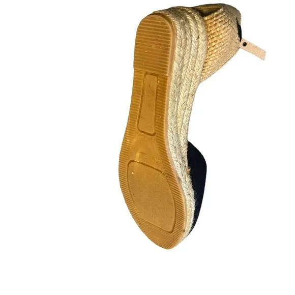 VISCATA Gava Canvas Wedge Handmade 2 ½” Heel Women's Sandals, Size 39/8