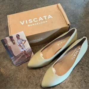 Viscata Roses Espadrille Canvas Wedge Shoes 38.5 EU NWT