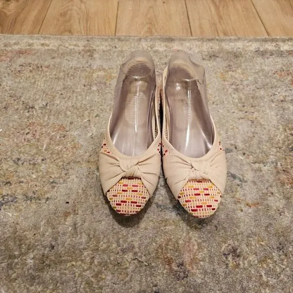 Vivaia Bibi Almond Toe Knotted Sustainable Flats Size 37 (6.5)