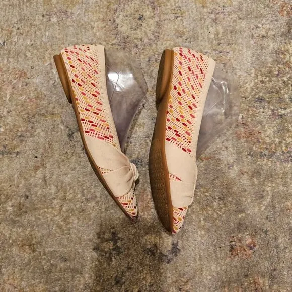 Vivaia Bibi Almond Toe Knotted Sustainable Flats Size 37 (6.5)