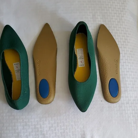 VIVAIA NWOT Green Pointed Toe Flats for Everyday Comfort
