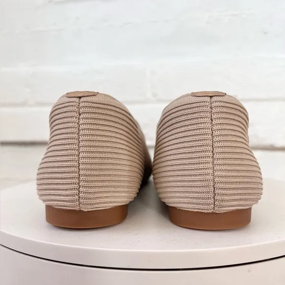 Vivaia Samantha Square Toed Loafer in Almond Tan Eco Friendly Shoes Recycled