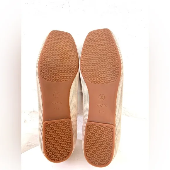 Vivaia Samantha Square Toed Loafer in Almond Tan Eco Friendly Shoes Recycled