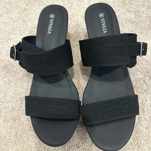 Vivaia Sammy Adjustable Strap Wedge Sandals size 40/9