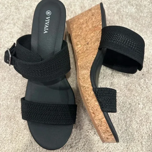 Vivaia Sammy Adjustable Strap Wedge Sandals size 40/9