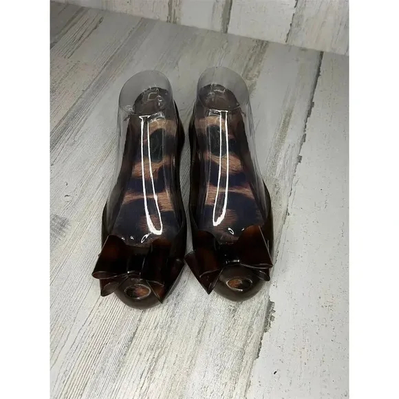 Vivienne Westwood Anglomania Melissa Flats Brown Leopard size  6