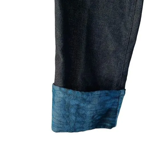 VNTG Versace Jeans Couture Cuffed Contrast Lined Capri Jeans US 8 EU 30 FR 44