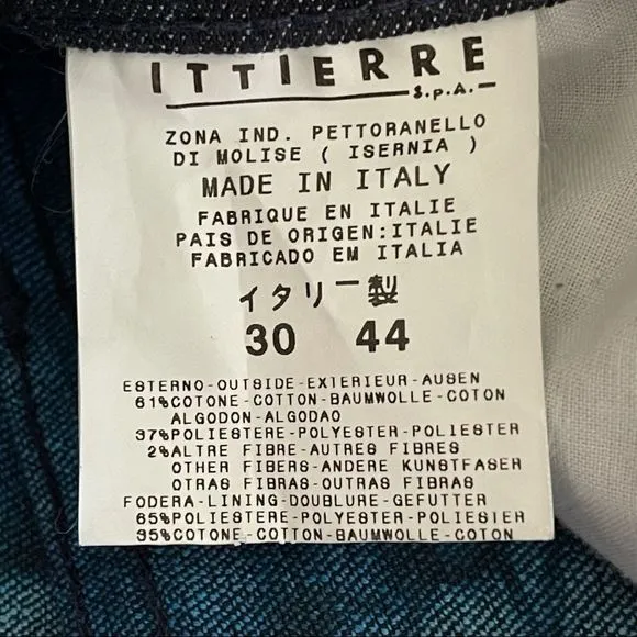 VNTG Versace Jeans Couture Cuffed Contrast Lined Capri Jeans US 8 EU 30 FR 44