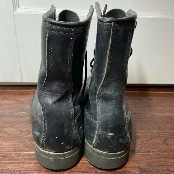 VTG Addison Shoe Company Combat Boots US Military Work Jump Boots Black 6.5