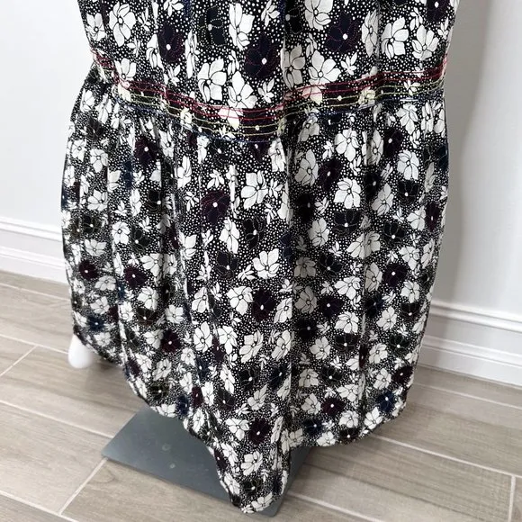 WARM Clothing Big Love Floral Print Tie Strap Tiered Maxi Dress Size 2/M