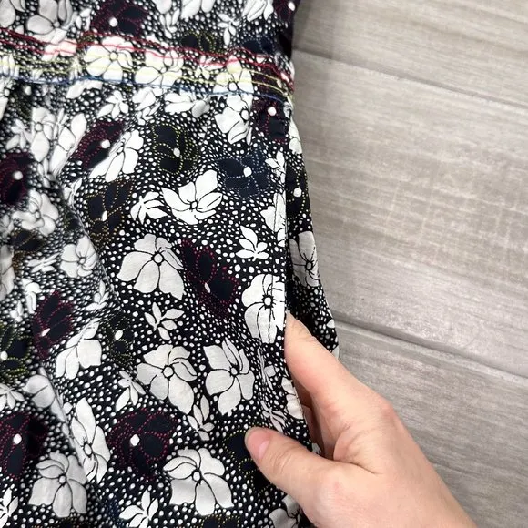 WARM Clothing Big Love Floral Print Tie Strap Tiered Maxi Dress Size 2/M