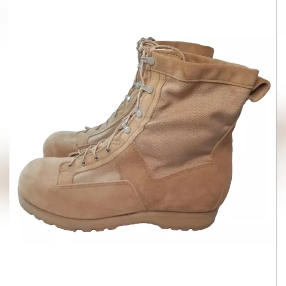 Wellco Combat Boot Men's Size 15.5 EW~ Extra Wide Canvas, Suede, Leather Tan