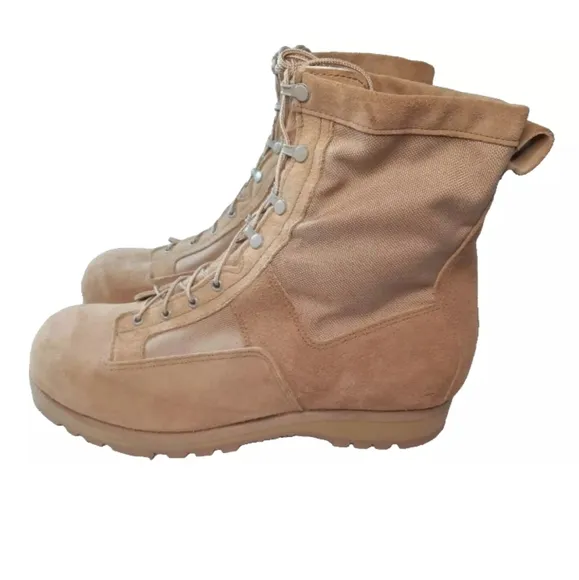 Wellco Combat Boot Men's Size 15.5 EW~ Extra Wide Canvas, Suede, Leather Tan