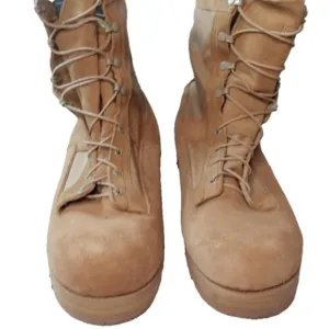 Wellco Combat Boot Men's Size 15.5 EW~ Extra Wide Canvas, Suede, Leather Tan