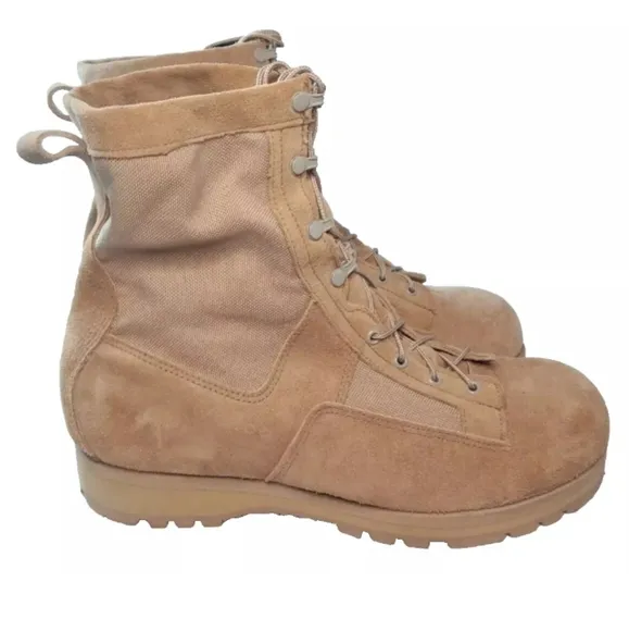 Wellco Combat Boot Men's Size 15.5 EW~ Extra Wide Canvas, Suede, Leather Tan