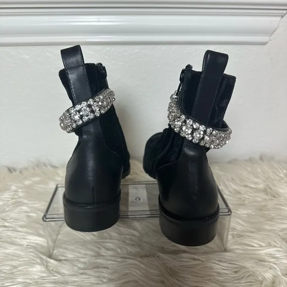 White House Black Market Hasley Velvet Combat Boots