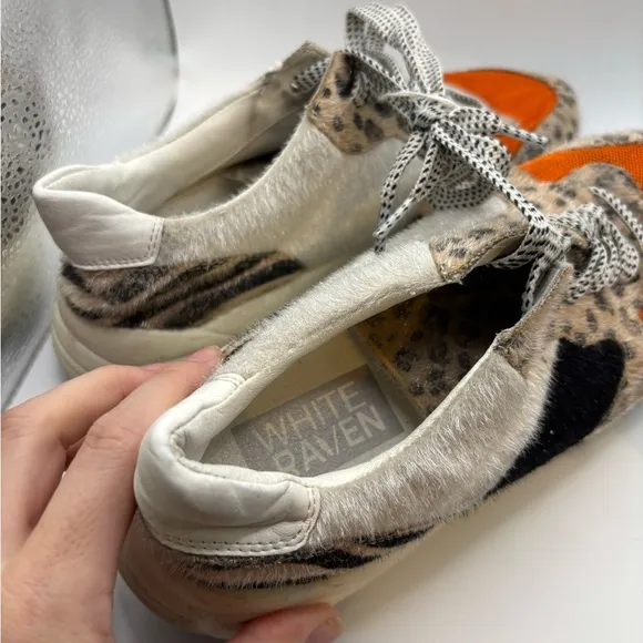White Raven Animal Print‎ Sneakers