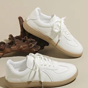 White Women's Round-Toe Low-Top Casual sneakers
